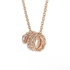 Snake bone diamond necklace