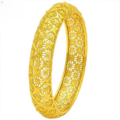 Exquisite Gold-Plated Filigree Bangles