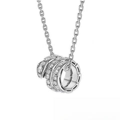 Snake bone diamond necklace