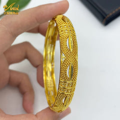 Exquisite Gold-Plated Filigree Bangles