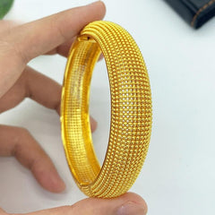 Exquisite Gold-Plated Filigree Bangles
