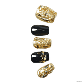 Nails Salon Acrylic Handmade, Press On Nails, 'BE YOUR OWN QUEEN', Manicure, Short Length, Coffin Shape, Gel Glue Included