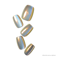 Nails Salon Acrylic Handmade, Press On Nails, 'CITY OF SKY', Manicure, Short Length, Square/Coffin Shape, Gel Glue Included