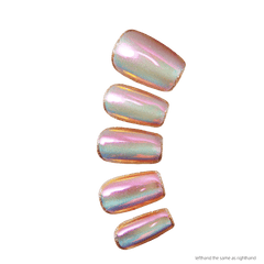 Nails Salon Acrylic Handmade, Press On Nails, 'GOOD TIME', Manicure, Medium Length, Square/Coffin Shape, Gel Glue Included