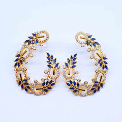 Floral Vine Crystal Statement Earrings