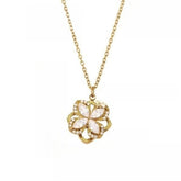 Elegant Flower - Shaped Zircon Necklace