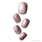 Nails Salon Acrylic Handmade, Press On Nails, 'STAR CLUSTER', Manicure, Extra short Length, Round Shape, Gel Glue Included