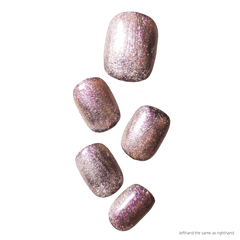 Nails Salon Acrylic Handmade, Press On Nails, 'STAR CLUSTER', Manicure, Extra short Length, Round Shape, Gel Glue Included