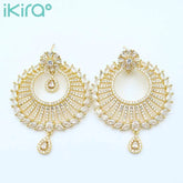 Radiant Fan Crystal Earrings