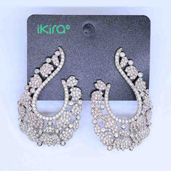 سلور پنک ونگ اسٹڈ بالیاں