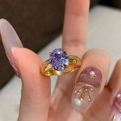 Mid ancient style purple diamond ring
