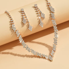 Golden Blossom Crystal Jewelry Set