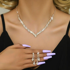 Golden Blossom Crystal Jewelry Set