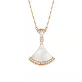 Fan shaped skirt necklace