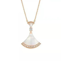 Fan shaped skirt necklace