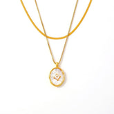 French retro double layered necklace