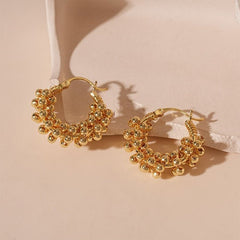 Bead Bouquet Hoop Earrings