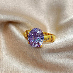 Mid ancient style purple diamond ring