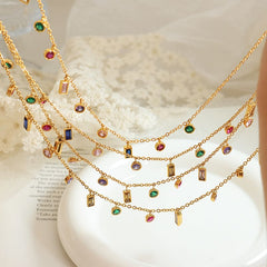 Radiance Rainbow Gemstone Necklace