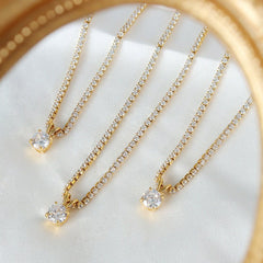 Timeless Sparkle Zircon Necklace