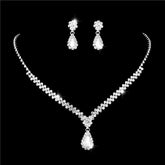 Water droplet diamond set of two pieces