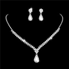 Water droplet diamond set of two pieces