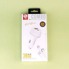 شاحن سيارة أبيض