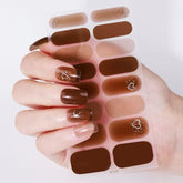 Brown Love Nail Patch