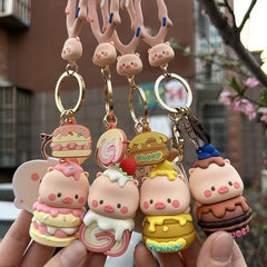 Little Pig Cute Dessert Keychain