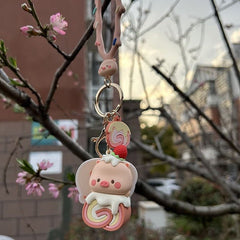 Little Pig Cute Dessert Keychain
