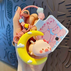 Piggy Cute Flying Pig Keychain