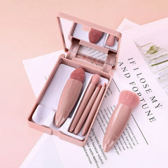 Sweet Pink Travel Makeup Brush Kit