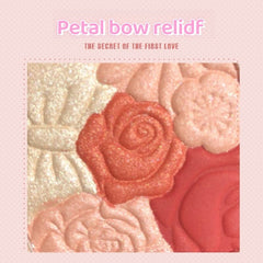 Embossed petal powder blusher plate
