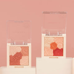 Embossed petal powder blusher plate