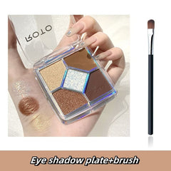 Pearlescent thin glitter five color eye shadow