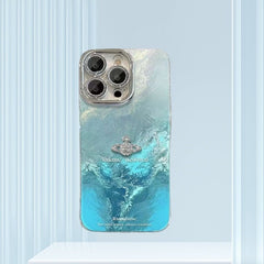 Gradient 3D Planet Apple Phone Case