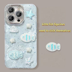 جراب هاتف Apple بتصميم سمكة صغيرة ثلاثية الأبعاد