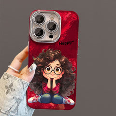 گھوبگھرالی لڑکی فون کیس