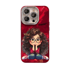 گھوبگھرالی لڑکی فون کیس