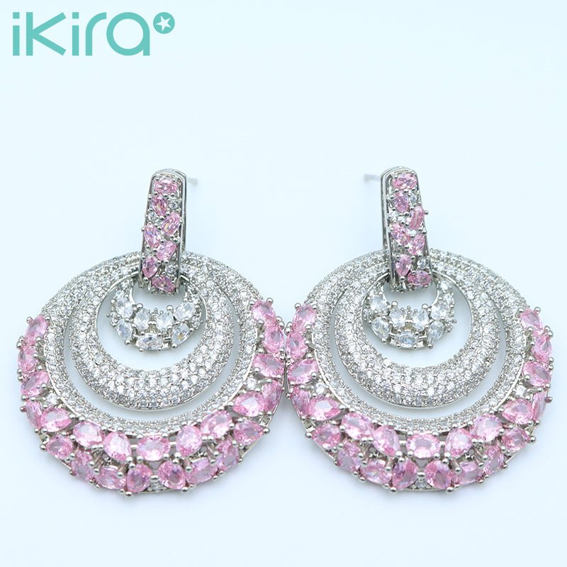 ikira earrings_Triple Halo Sparkle Earrings