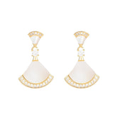Elegant Fan-Shaped Drop Earrings