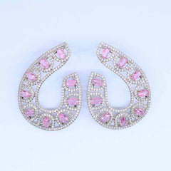 Elegant Teardrop Filigree Gem Earrings