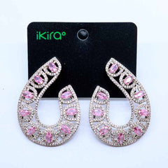 Elegant Teardrop Filigree Gem Earrings