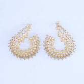 ہندسی ٹیسل چاندی کی سوئی کی بالیاں