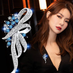 Glamour Bow Crystal Brooch