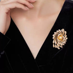 Midnight Pearl Bloom Brooch
