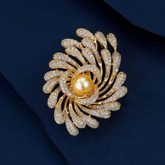 Midnight Pearl Bloom Brooch