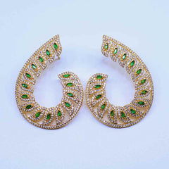 Ornate Filigree Crystal Statement Earrings