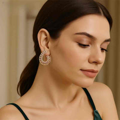 Ornate Filigree Crystal Statement Earrings
