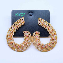 Ornate Filigree Crystal Statement Earrings